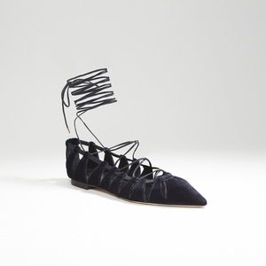 Tamara Mellon Trace velvet flat